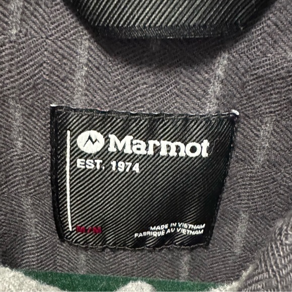 Marmot Button Up Patterned Grey Shirt - Picture 6 of 7